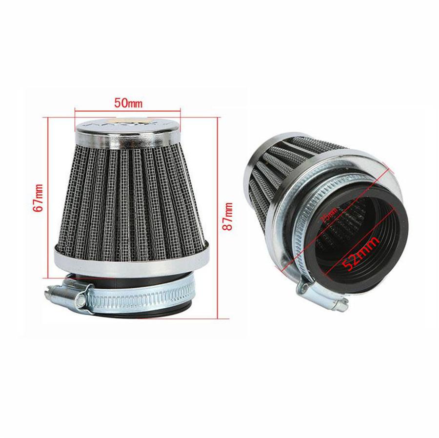4Pcs 52mm Inlet Cold Air Intake Tapered Air Filters Cleaner for Motorcycle Racer