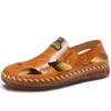 Summer Roman Leather Sandals Men's Non-Slip Soft Bottom Casual Outdoor Youth Sports Driving Men Beach Slippers