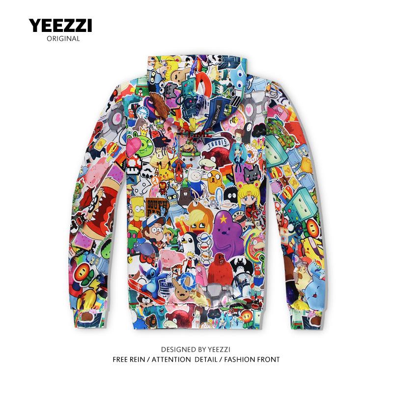 Hochwertiger Niedlicher Anime-Print Hoodie: Lässiges, lockeres, vielseitiges Sweatshirt im amerikanischen Stil