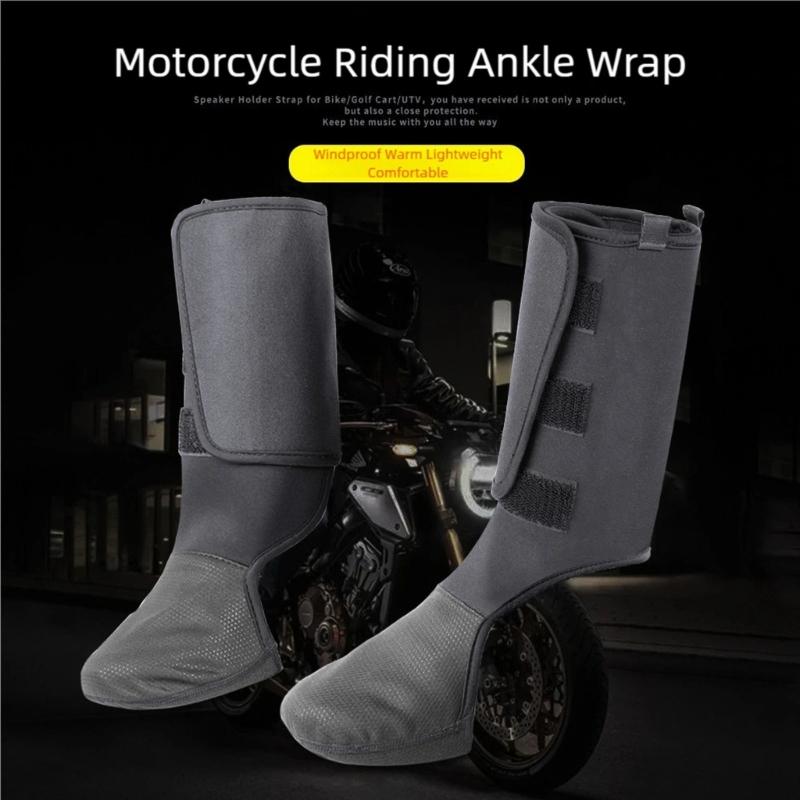 1 Pair Thermals Ankle Protectors for Motorcycle Electric Bike and Scooter Use Offering Wind Protections In Cold Winter