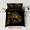 Three-Piece Quilt Cover Lion 3D Digital Printing Bedding Polyester Quilt Cover Home Textile Products