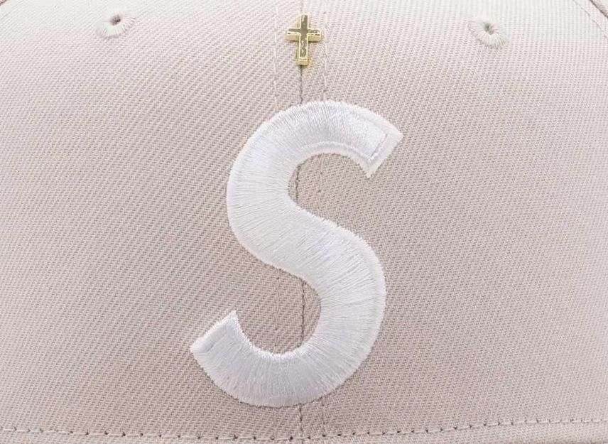Supreme Gold Cross S Logo New Era Stone