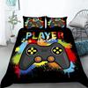 Gamer Duvet Cover For Boys Gaming Cool Games Gamepad Bedding Kids Teen Gifts Video Game Controller Modern Gradient Red And Blue