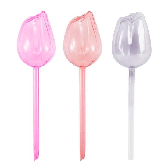 

Tulip-Shaped Watering Bulbs Plastic Self Watering Planter Insert Automatic Plant Watering Ball for Indoor Outdoor Plants 3pcs
