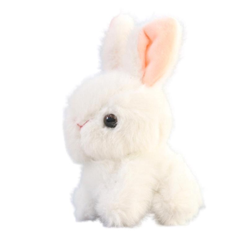 Uroczy Pluszowy Króliczek Brelok Zawieszka Puszysta Biała Lalka Królika Dekoracja Plecaka Prezent Dla Dziewczynek
