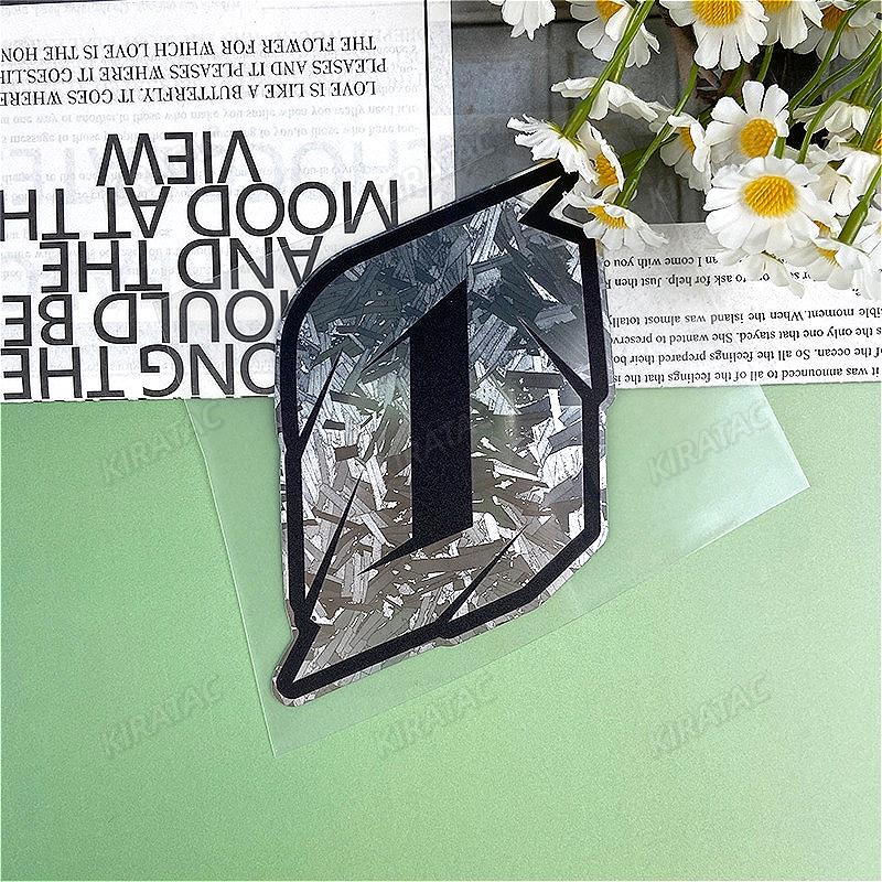 1PC Silver Carbon Fiber Motorcycle Number Stickers Waterproof Universal Vinyl Decals for BMW KTM YAMAHA Kawasaki Suzuki Honda