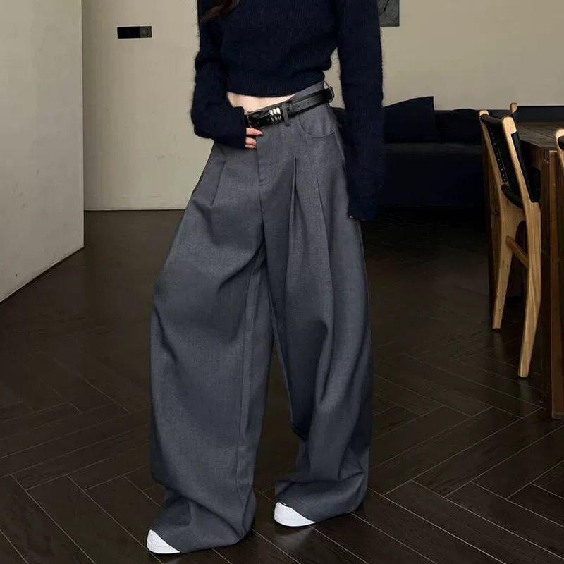 2026 Winter High-Waist Wide-Leg Casual Trousers for Tall Women