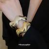 Wave cold wind opening bracelet exaggerated simple design bracelet light luxury jewelry women