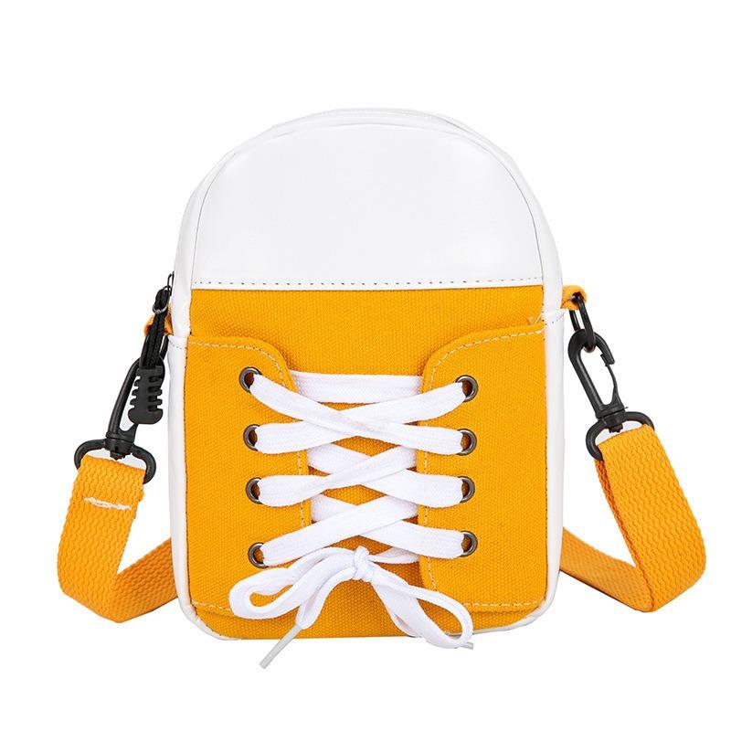 

Сетчатая красная маленькая сумка женская корейская версия диагональная сумка для мобильного телефона милая холщовая сумка для девочек жёлтый