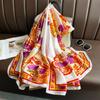 Literary Retro Cashew Totem Printing Silk Scarf Lijin Satin Long Silk Scarf Elegant Temperament Ladies Thin Section Shawl
