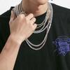 European & American Hip-Hop 4mm Tennis Chain Necklace - Unisex Alloy Jewelry