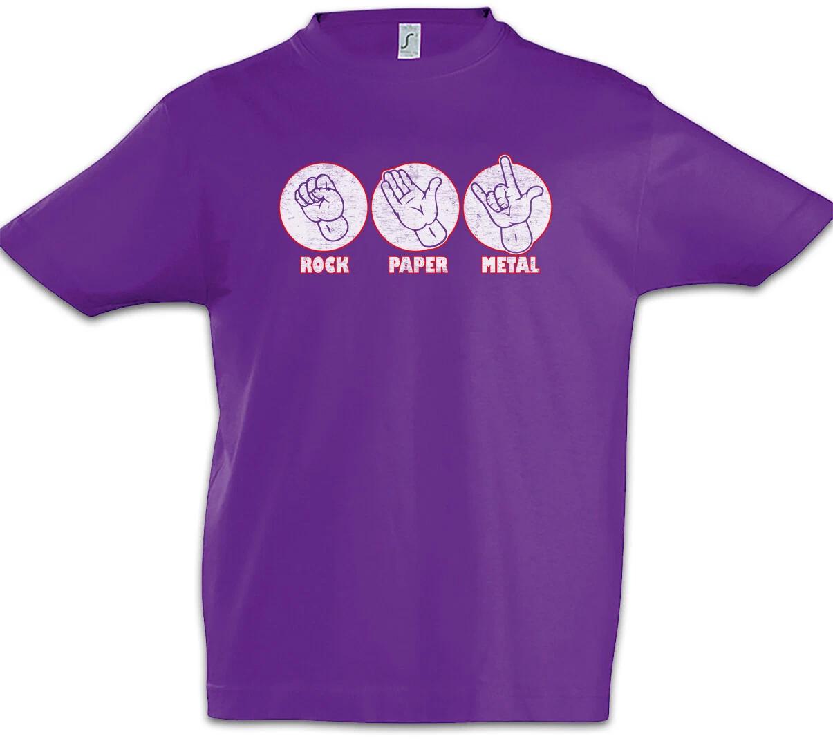 Rock Paper Metal Boys kids boys T-Shirt Scissors Scissors Fun Hard Fist Fork Hand Fist 120