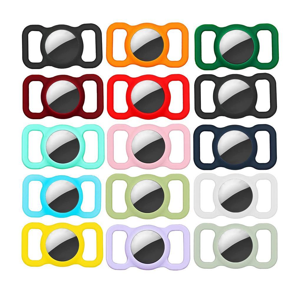 Silicone Protective Case Compatible for Airtags Finder Scratch Pet Loop Holder Compatible for Apple Airtag