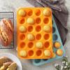 2PCS Silicone Mini Muffin & Cupcake Pan Set, Little Cook 24 Cups Mini Muffin Baking Pan, Non-Stick, BPA Free, Dishwasher Safe, Perfect for Making