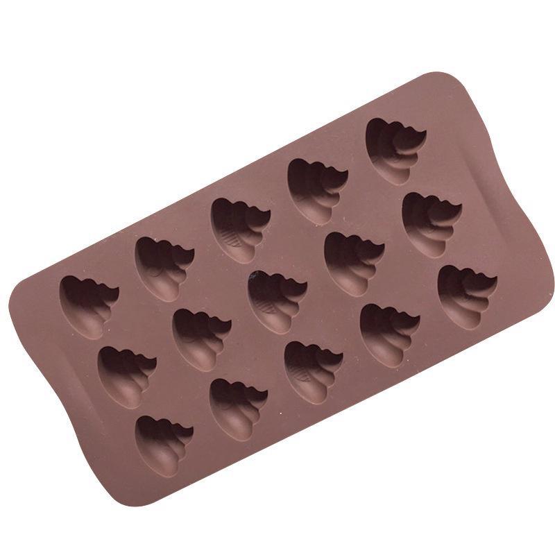 3D Sötbajsemoji Bajsform Chokladgodis Gelé Tårta Silikonform Bakverktyg