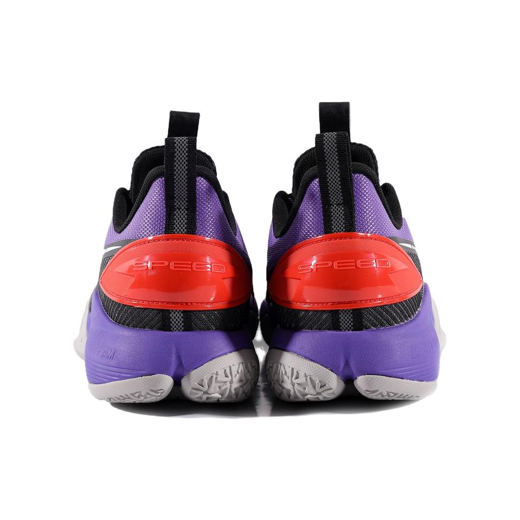 New LiNing Speed 7 Slip Resistant Cushioning Abrasion Resistant Low Top Basketball Shoes Men's Purple Black ABPT013-7