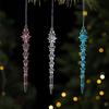 12Pcs Acrylic Christmas Ornaments Snowflake Ornaments Christmas Tree Ornaments  Holiday Home Decor