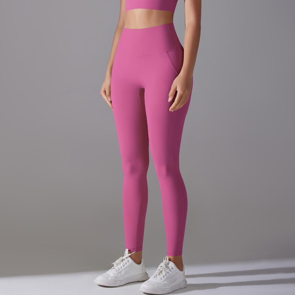 Auroth Candy Colour Yoga Leggings Women High Waist Gym Sports Tights Stretchy Push Up Exercise Fitness Pants