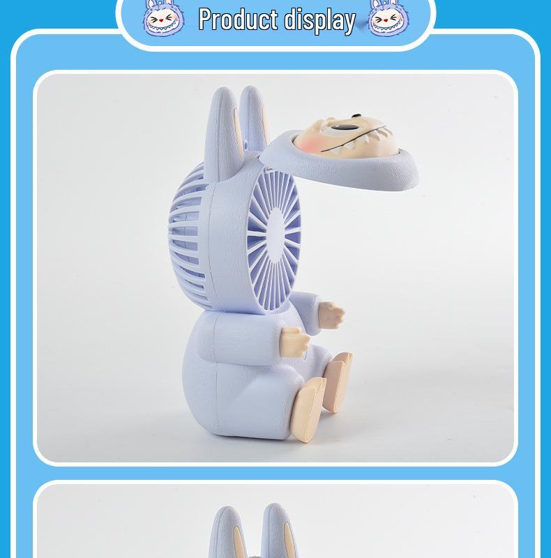 Popular Three-Speed Night Light Mini Neck Fan with Pull-out Flip Design for Outdoor Use