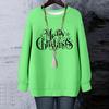 Ladies' Christmas Printed Round Neck Long Sleeved T-shirt Sweatshirt Top