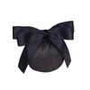 Women Hair Net Temperament Solid Color Bow-knot OL Fishnet Decorative Soft Anti-slip Hair Clip Hair Snood for Airline Stewardess