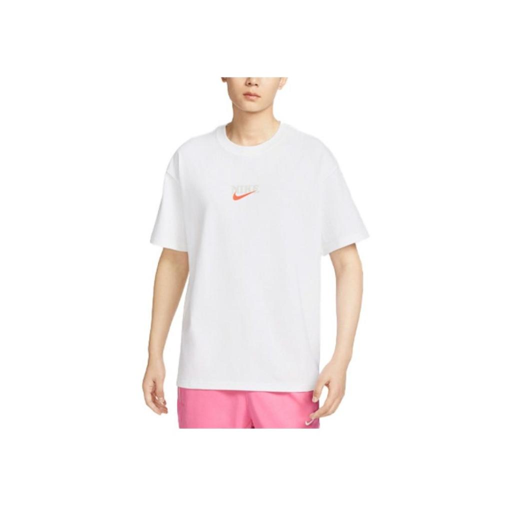 Nike Cartoon Print American Retro Loose Fit Round Neck Pure Cotton Sporty Comfortable Short Sleeve Drop Shoulder T-Shirt Men Tops White FN3700-100