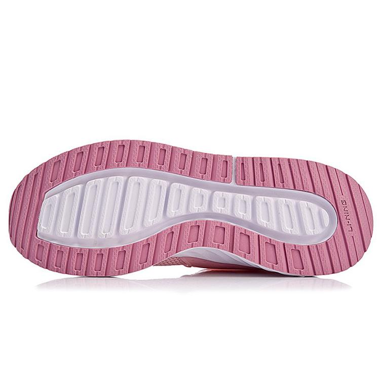 New LiNing Gel Rocker Abrasion Resistant Breathable Low Top Running Shoes Women's Pink AGCN052-3