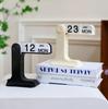 Klappschreibtischkalender Desktop Monats-, Wochen-, Tageskalender für Büro, Heimdekoration Wiederverwendbares Schreibtischornament Zubehör 16x17x9cm Gelb