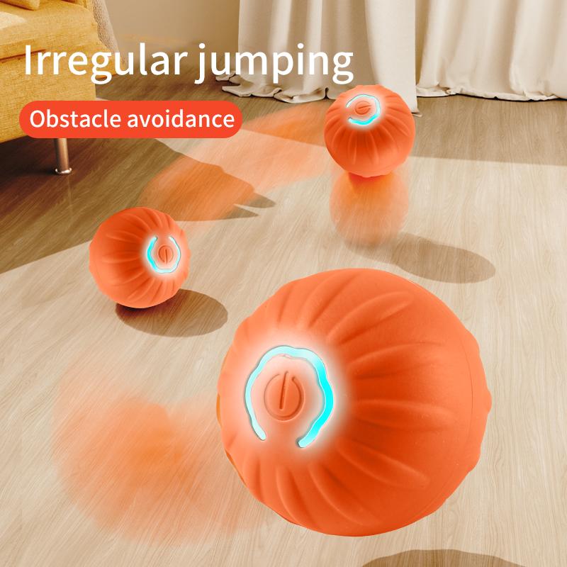 New Smart Dog Toy Ball Electronic Interactive Pet Toy Mobile Ball USB Automatic Mobile Jumping Dog Cat Toy Products