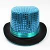 Paillettenbesetzter Jazz Glitzernder Spiegelhut Glitzernde Performance Requisite Hut Bühnenbeleuchtung Fokussierender Hut