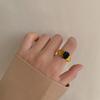 Cool Trendy Rhinestone Acrylic Irregular Women Resin Rings Geometric Finger Ring Transparent
