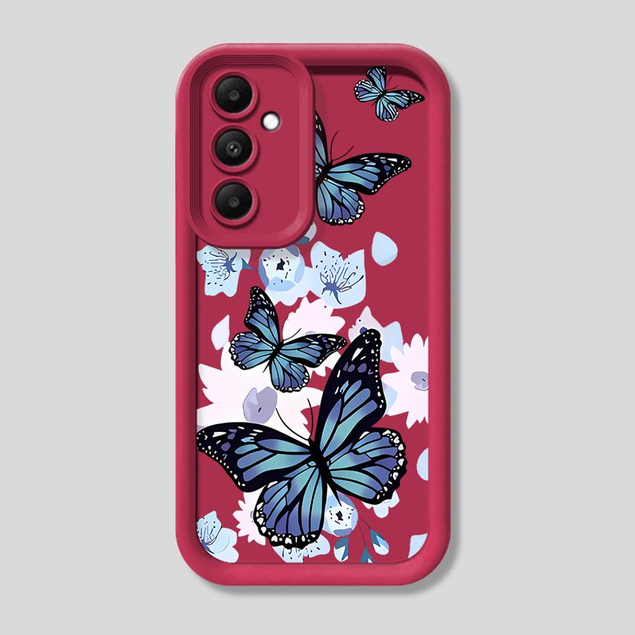 INS Retro Butterfly Case for Samsung Galaxy A52 A54 A31 A25 A26 A23 A34 A73 A32 A22 A21s A53 A24 Soft Cover