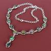 Copper Ruby Zoisite Necklace Gemstone Jewelry 925 Sterling Silver Adjustable Chain Necklace Handmade Necklace Gift for Wife Designer Jewelry