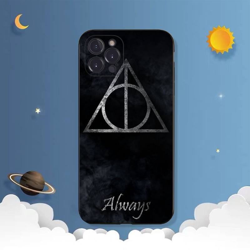 

Deathly Hallows Logo Phone Case For iPhone 6 7 8 Plus 11 12 13 14 Pro SE 2020 MAX Mini X XS XR Back Funda Cover iphone 13pro