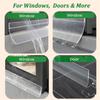 Barrera de Lluvia Autoadhesiva de 300 cm para Ventanas Deflector de Lluvia Puerta para Ventanas Tira de Goma Impermeable para Burlete Ventana