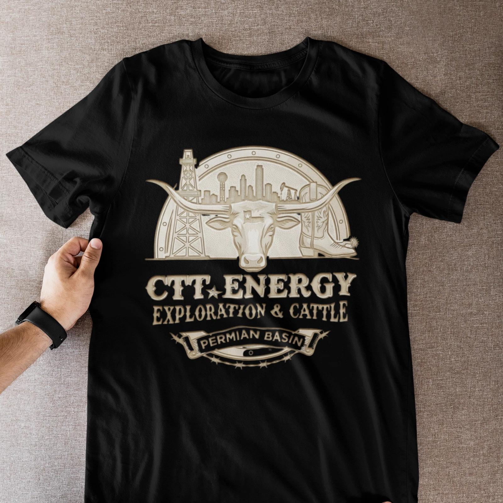 Oilfield Cowboy Tee Permian Basin Exploration Cattle Longhorn Graphic Shirt XL