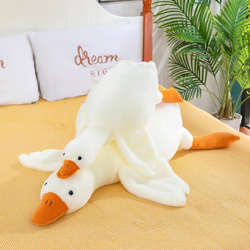 50-190cm White Hug Stuffed Animal Duck Kawaii Large 7 Colors Giant Goose Plush Toy Sleeping Pillow Big Christmas Gift for Friend