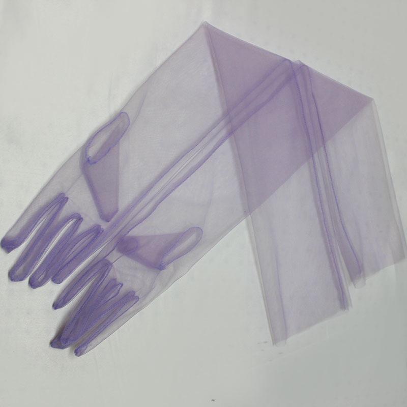 70CM DIY Dünnes Netz Transparent Uni Weich Sexy Cosplay Mode Persönlichkeit Kleid Accessoires Bühnenauftritt Damen Lange Handschuhe