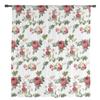 Plant And Flower Watercolor Retro Pink Sheer Curtains for Living Room Decoration Window Curtains Kitchen Tulle Voile Curtains