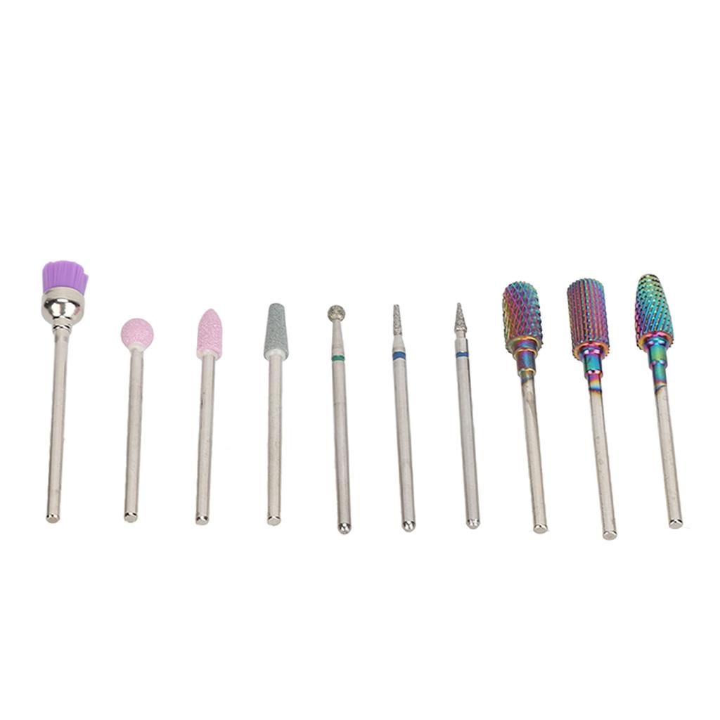 Nail Drill Bits Set Tungsten Steel Nail Art Grinding Head Dead Skin Removal Manicure Polishing Tool