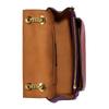 Coach Klare 26 Color Block Buckle Flap Closure Calf Leather Crossbody Shoulder Bag Medium Women's Boysenberry and Red