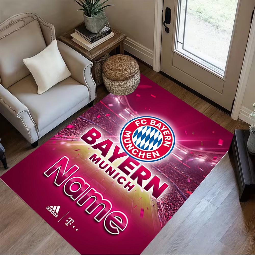 Bayern Munich Fan Gear Floor Rug Office Rug Suitable for Living Rooms Dormitory Kitchen Bedrooms Anti-slip Rug Decorate Offices Spiritual Gift