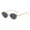 Euro Metal Oval Sunglasses With Uv400 Protection For Fashionable Summer Outings