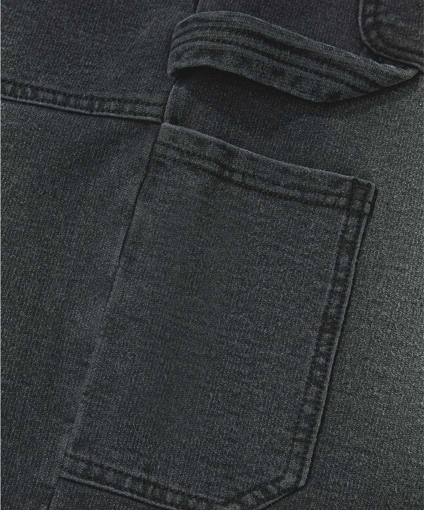 Beodeonteu Carpenter Denim Terry Sweat Bermuda Shorts [Black]