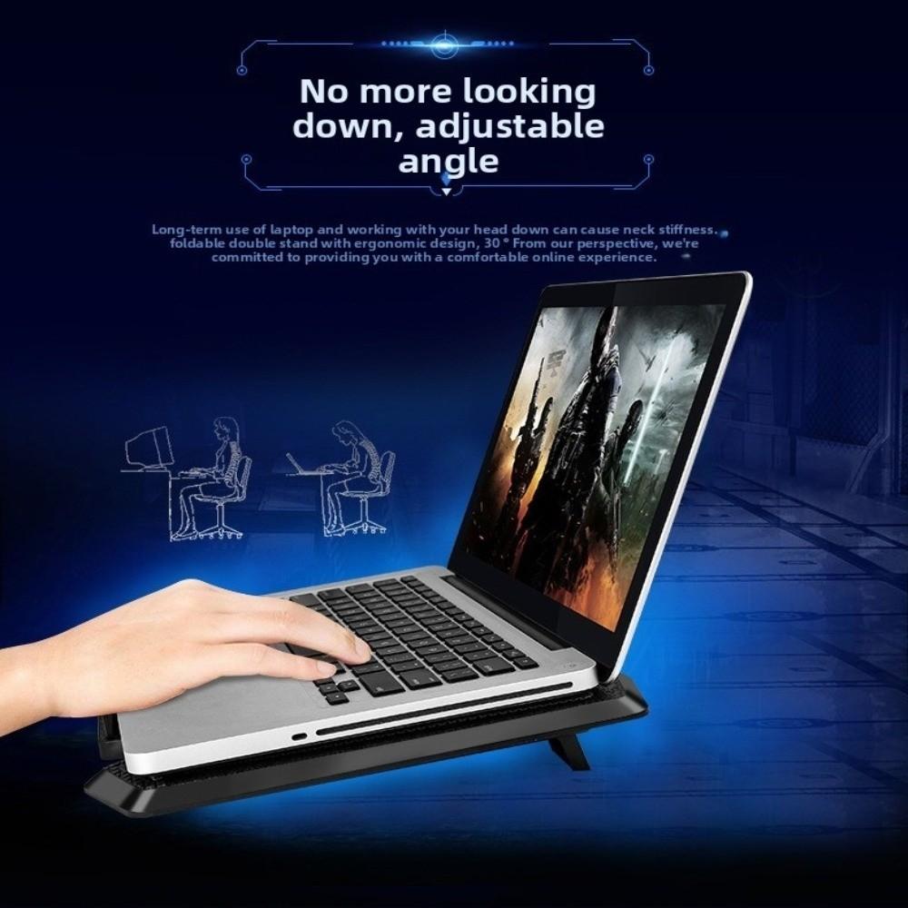 13 14 15.6 17 inch Laptop Cooling Pad LED Light USB Powered Notebook Cooling Fan Heat Dissipation Quiet Laptop Stand Base