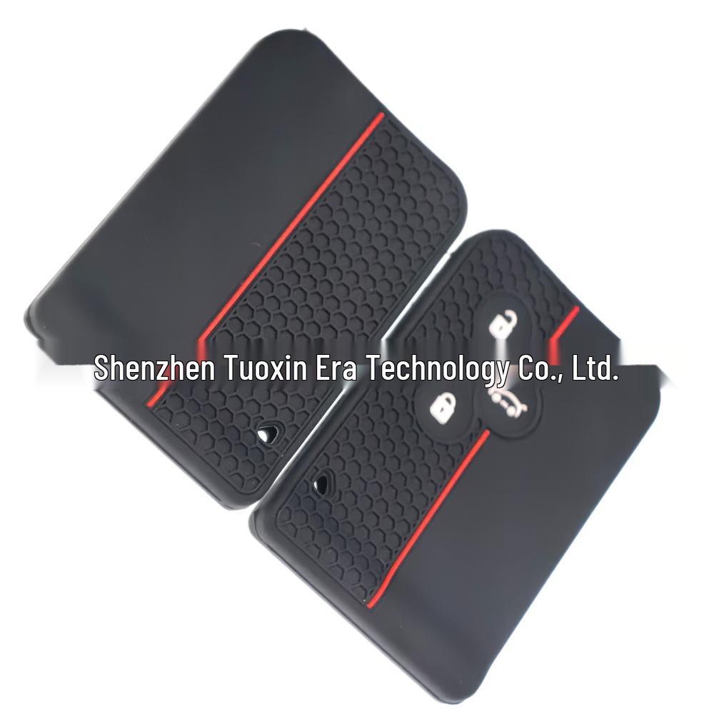 Red Honeycomb Silicone Key Cover for Dongfeng Renault Koleos
