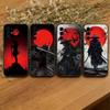 Painting Japan Samurai Art Phone Case For Samsung S25,S24,S21,S22,S23,S30,Ultra,S20,Plus,Fe,Soft Silicone Black Cover