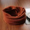 Pure Wool Knitted Ring Scarf Elegant Neckerscarf Female Soft Warm Cashmere False Collar Neck Warmer Hairband Winter