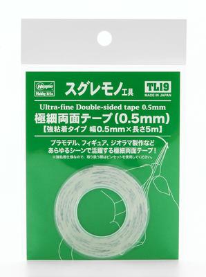 Excellent Tool Adhesive Tape for Plastic TL19 (Hasegawa) Extra-Fine Double-Sided Tape, 0.5mm, Models,