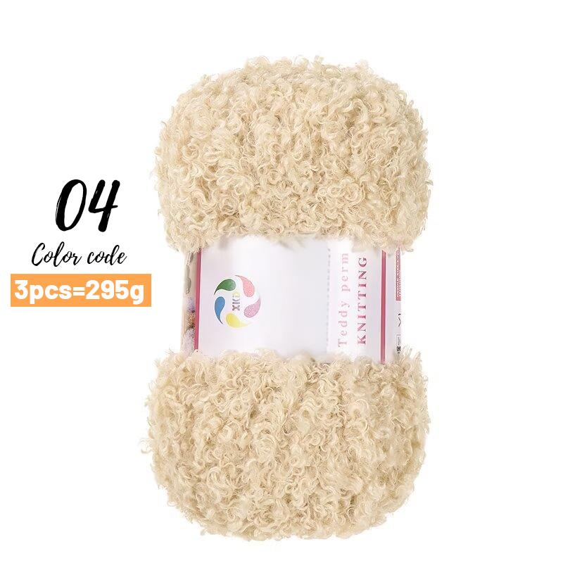 Imitation Teddy Velvet Yarn Imitation Fur Yarn Hand Knitted Material for Making Autumn and Winter Fashion Scarf Sweater Backpack Cushion Blanket Shoe